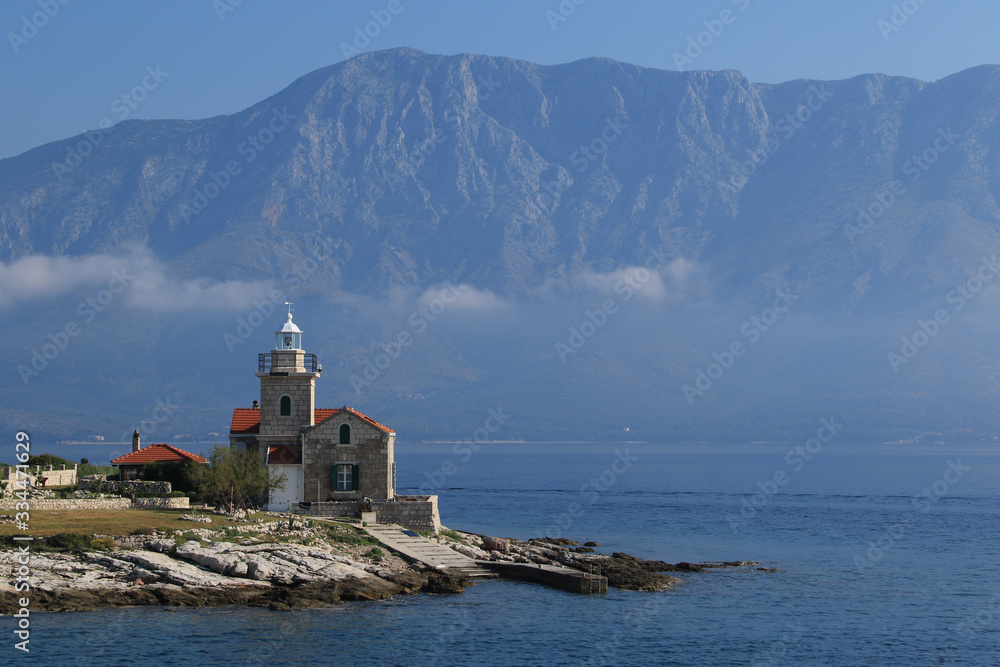 Lighthouse in Sucuraj on Hvar island, Croatia