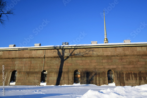 Wallpaper Mural Architecture of historic city center of Saint Petersburg, Russia. Peter and Pauls fortress. Popular landmark. Torontodigital.ca