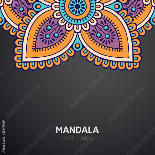 luxury mandala dark design background