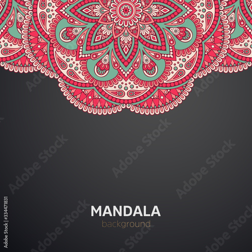 luxury mandala dark design background