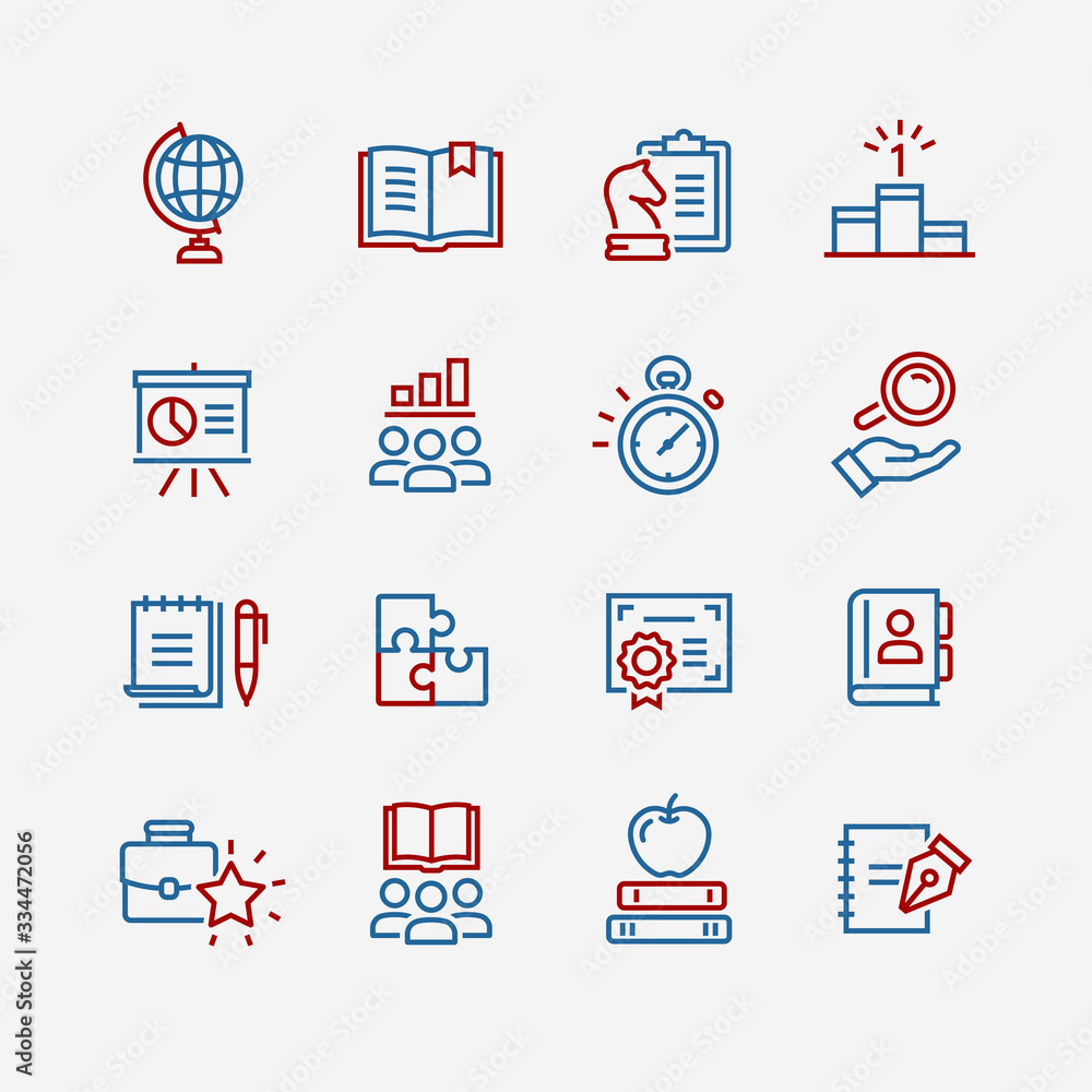 vector icons of school subjects vector icons of school subjects