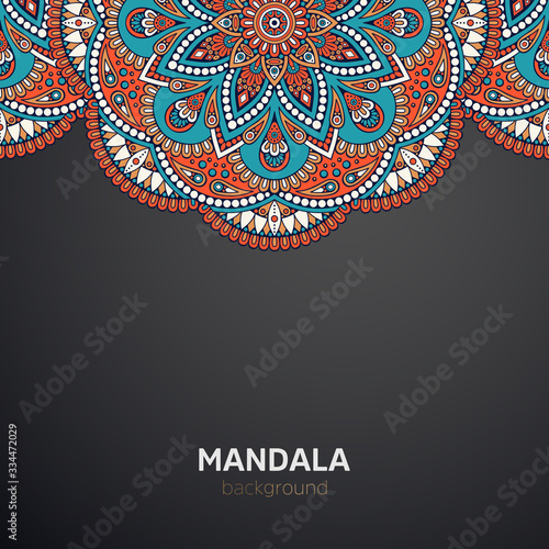 luxury mandala dark design background