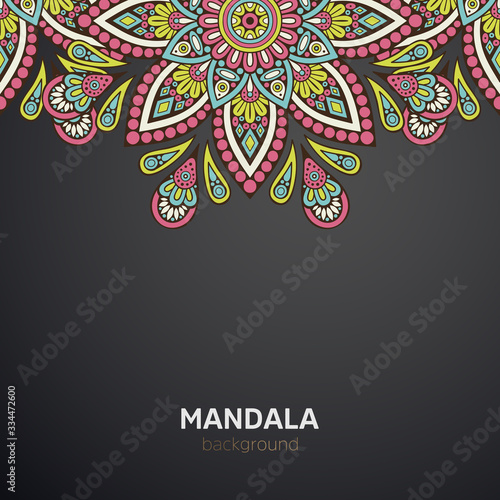 luxury mandala dark design background