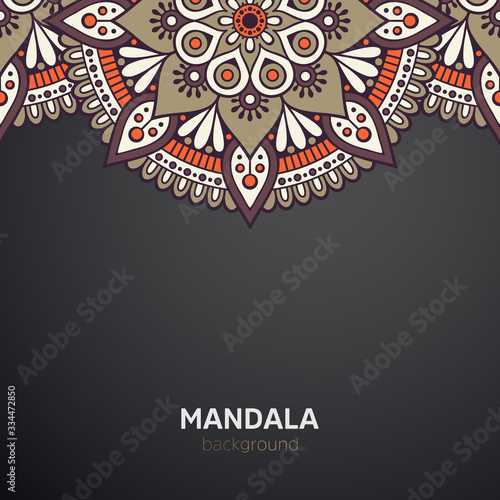 luxury mandala dark design background