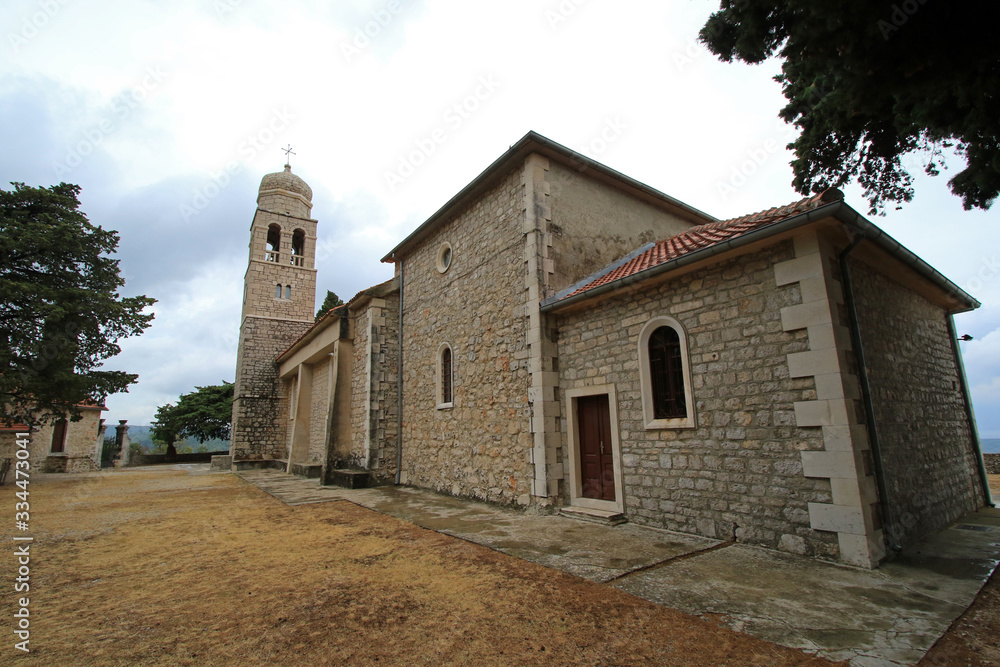 Church of St. Anton Opat in Vrisnik village, Hvar island, Croatia