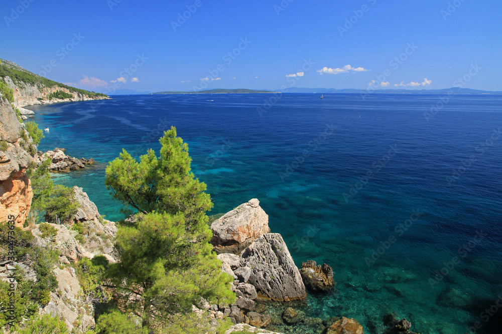Coastline of Hvar Island, Croatia