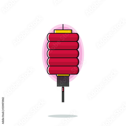 Chinese Lantern flat design vector illustration