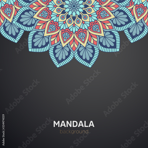 luxury mandala dark design background