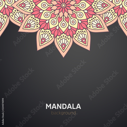 luxury mandala dark design background