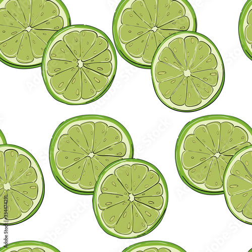 Lime lobule seamless pattern