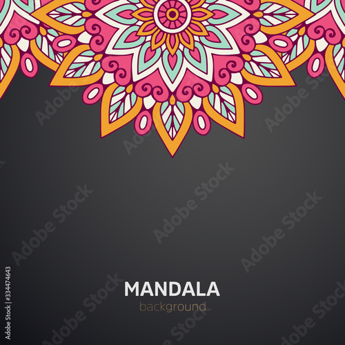 luxury mandala dark design background