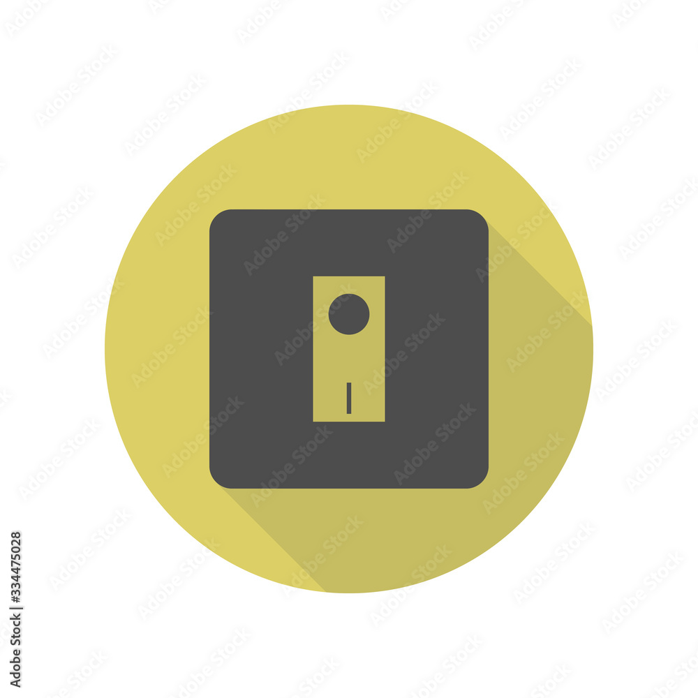 light switch long shadow icon. Simple glyph, flat vector of web icons for ui and ux, website or mobile application light switch long shadow icon. Simple glyph, flat vector of web icons for ui and ux, website or mobile application