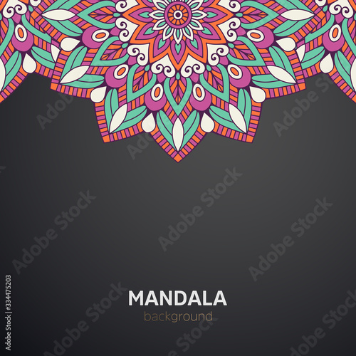 luxury mandala dark design background