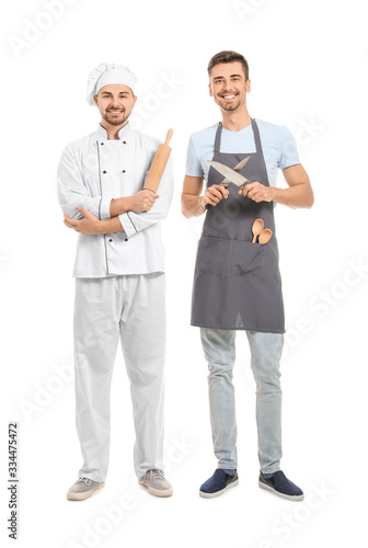Male chef with participant ...