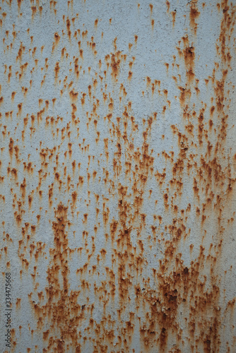 Dirty, painted metal surface with rust.