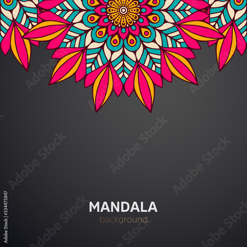 luxury mandala dark design background