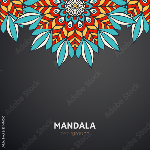 luxury mandala dark design background