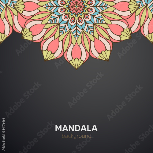 luxury mandala dark design background