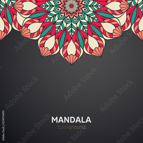 luxury mandala dark design background