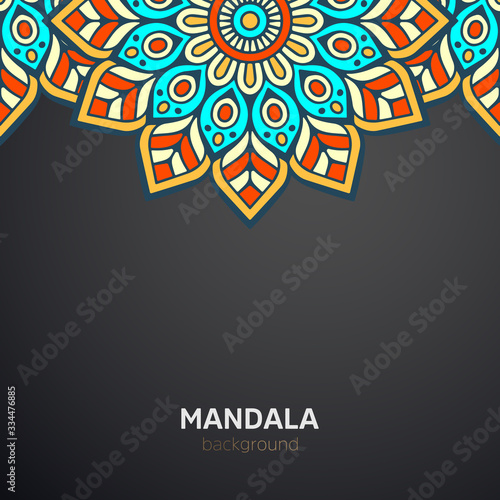 luxury mandala dark design background