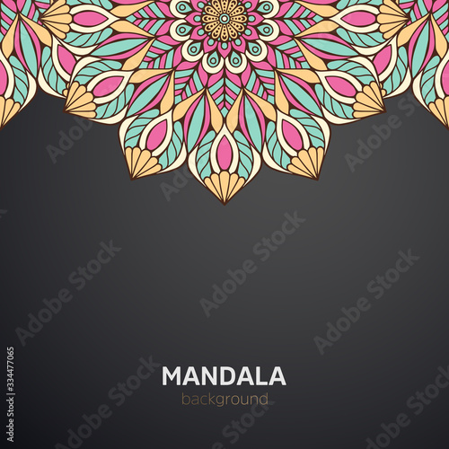 luxury mandala dark design background
