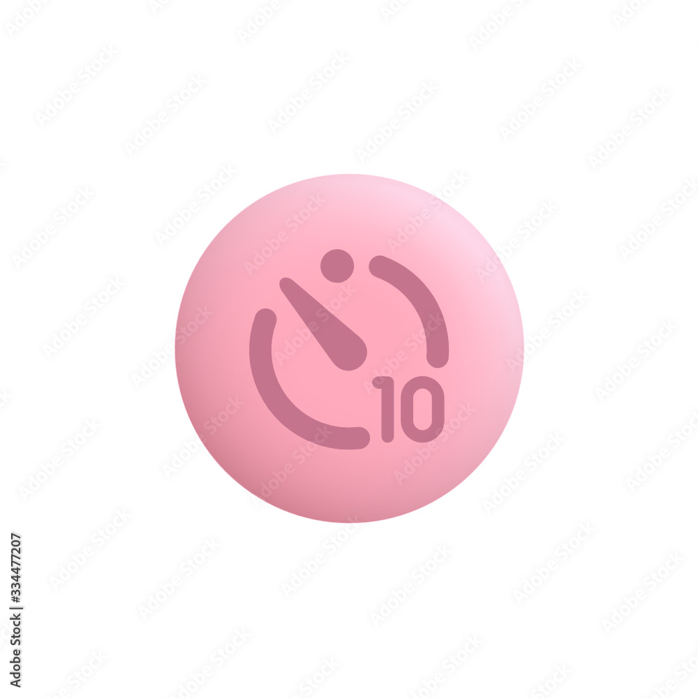 Obraz premium Selftimer 10s - Modern App Button