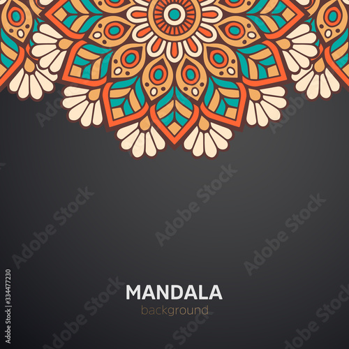 luxury mandala dark design background