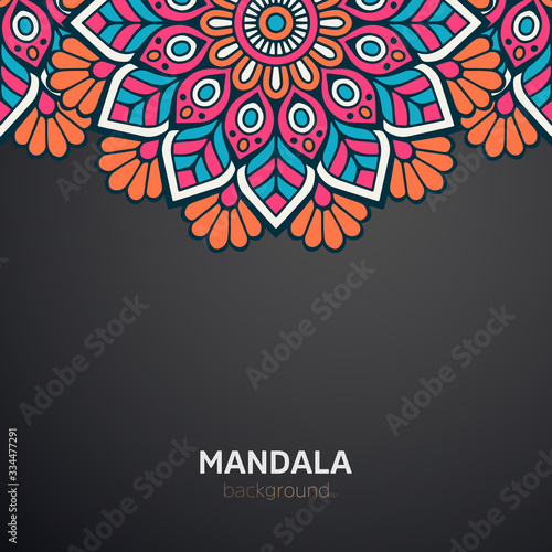 luxury mandala dark design background