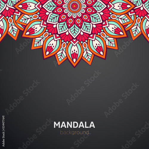 luxury mandala dark design background