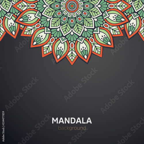 luxury mandala dark design background