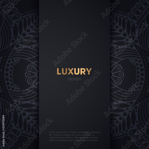 luxury mandala dark design background
