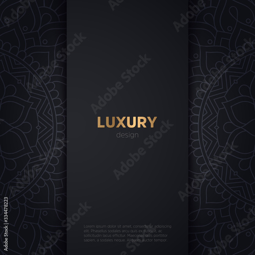luxury mandala dark design background