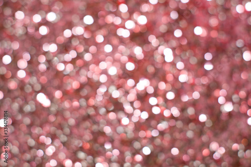white and pink bokeh, lights. Colorful holiday background. Space for text