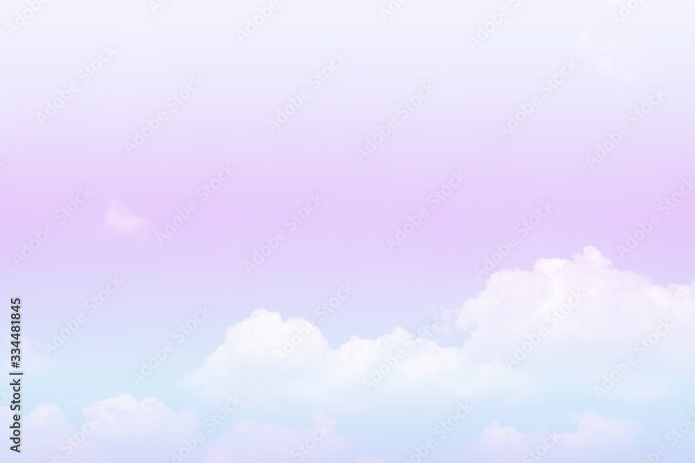Sky and cloudy with beautiful pastel colors background.Soft cloud in the sky.
