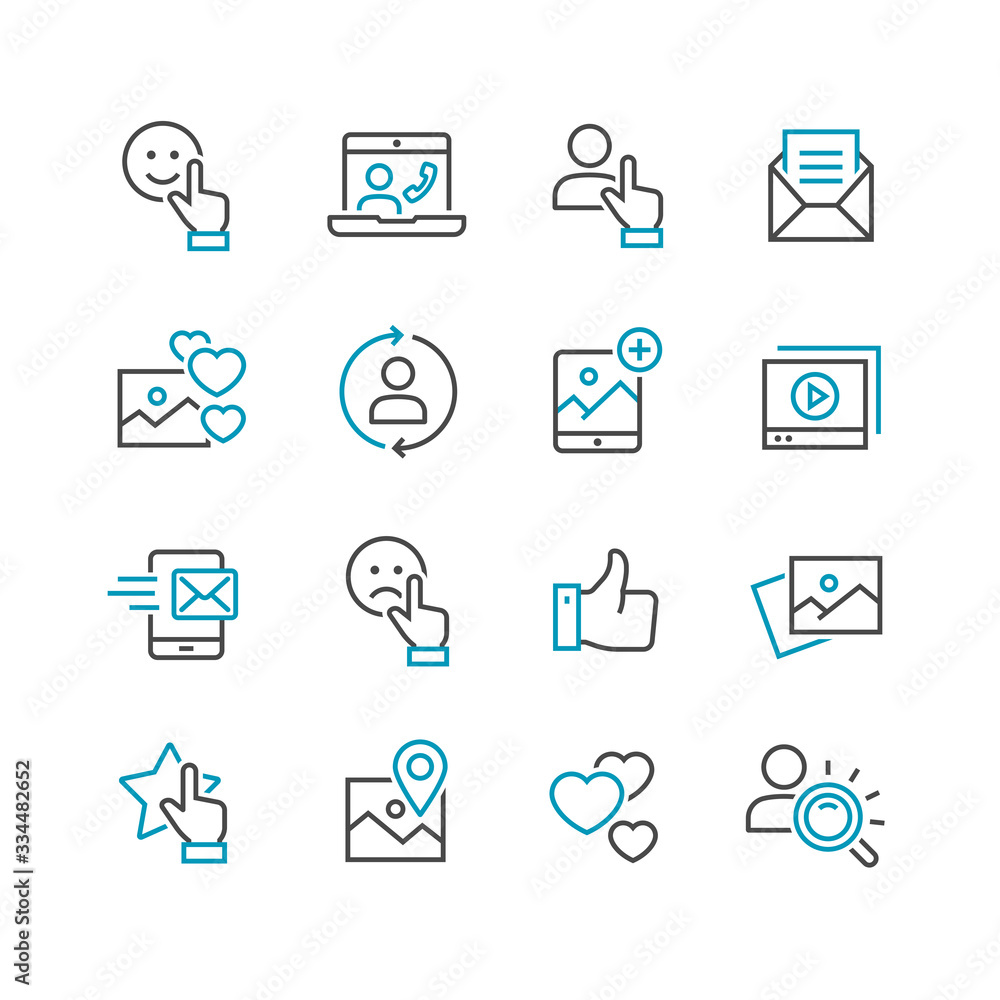 Vector icons of social networks