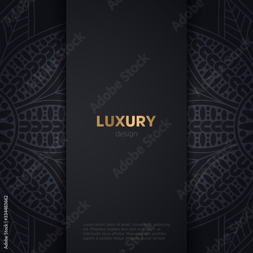 luxury mandala dark design background