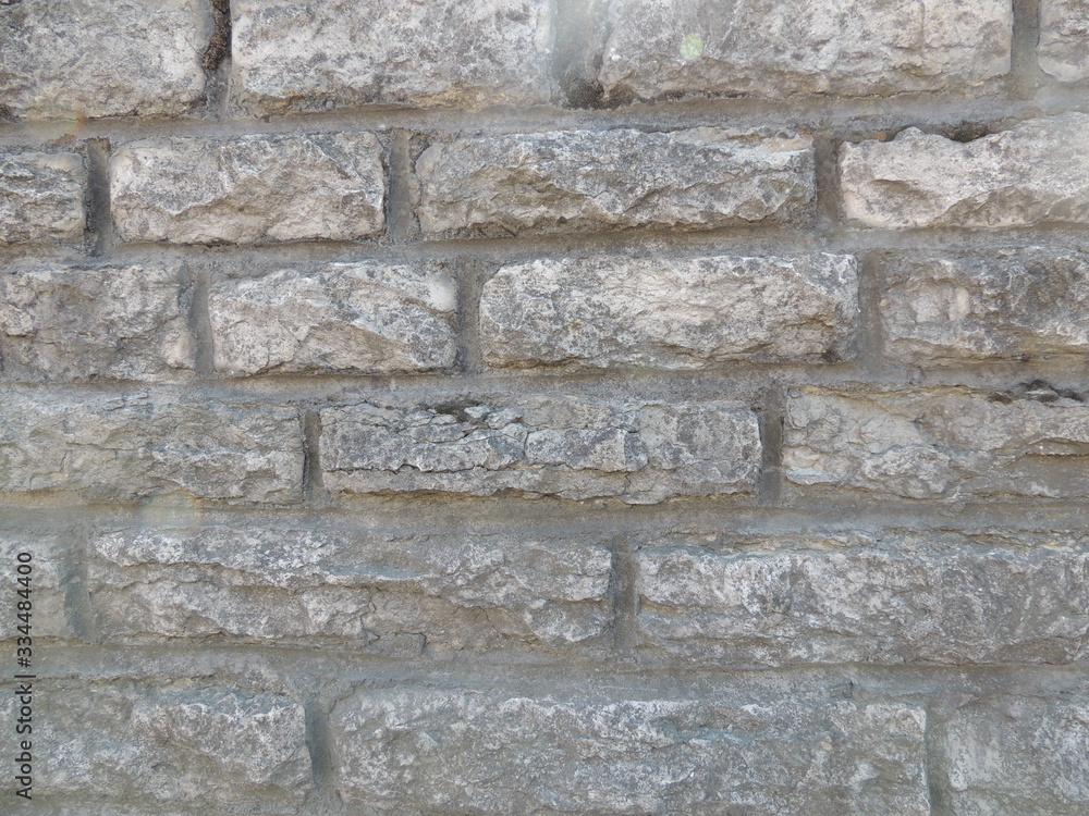 Fototapeta premium Grey brick wall for the background