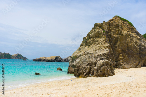 Beautiful landscape at Aharen Beach on Tokashiki Island in Okinawa  Japan.