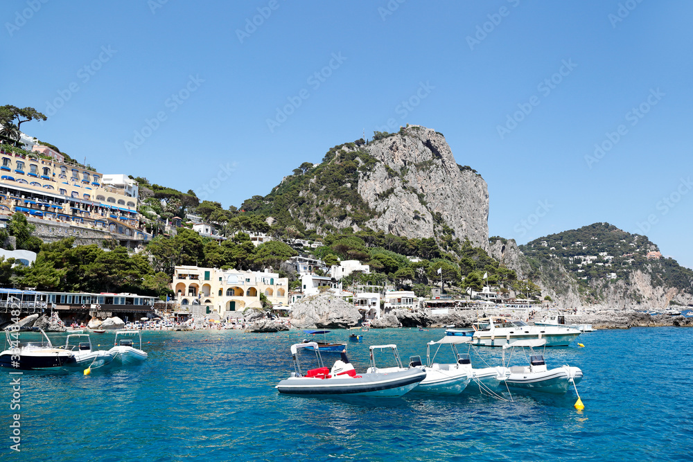 Capri, Italy: View of the Marina Piccolo area