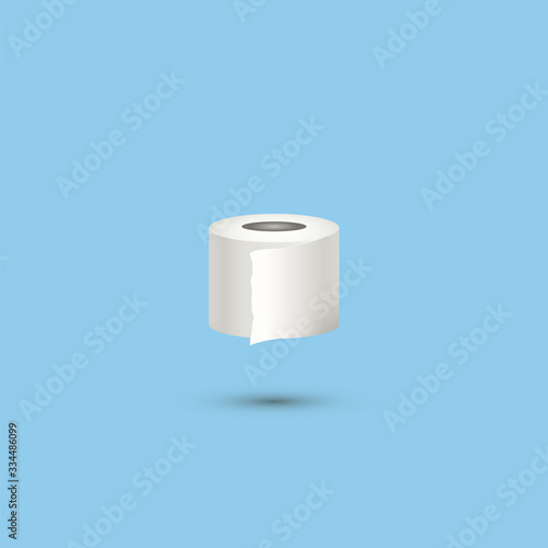 Toilet paper icon. Isolated on white. Vector