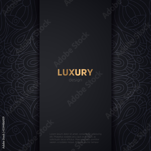 luxury mandala dark design background