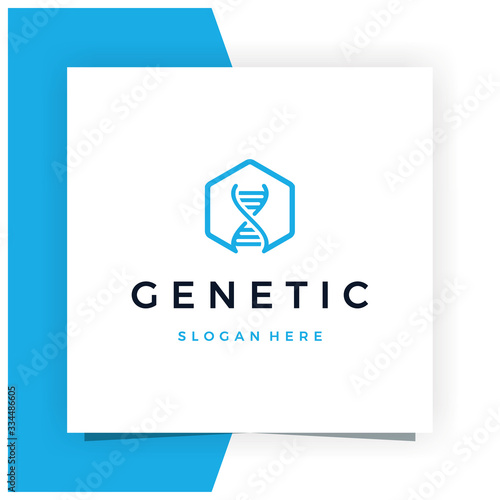 Genetic Logo Design Inspiration Vector Stock - Premium Vector