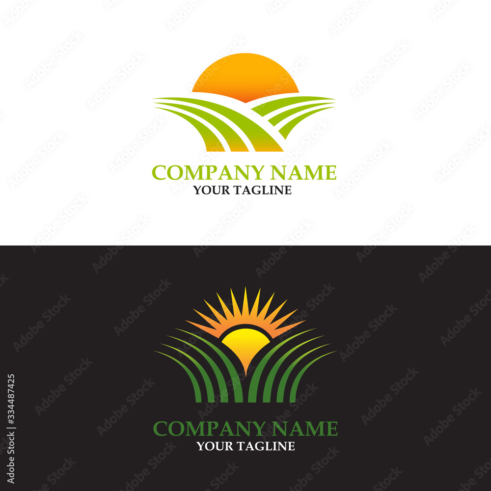 Fototapeta premium Creative Sunrise logo design template. Sunset logo design template.