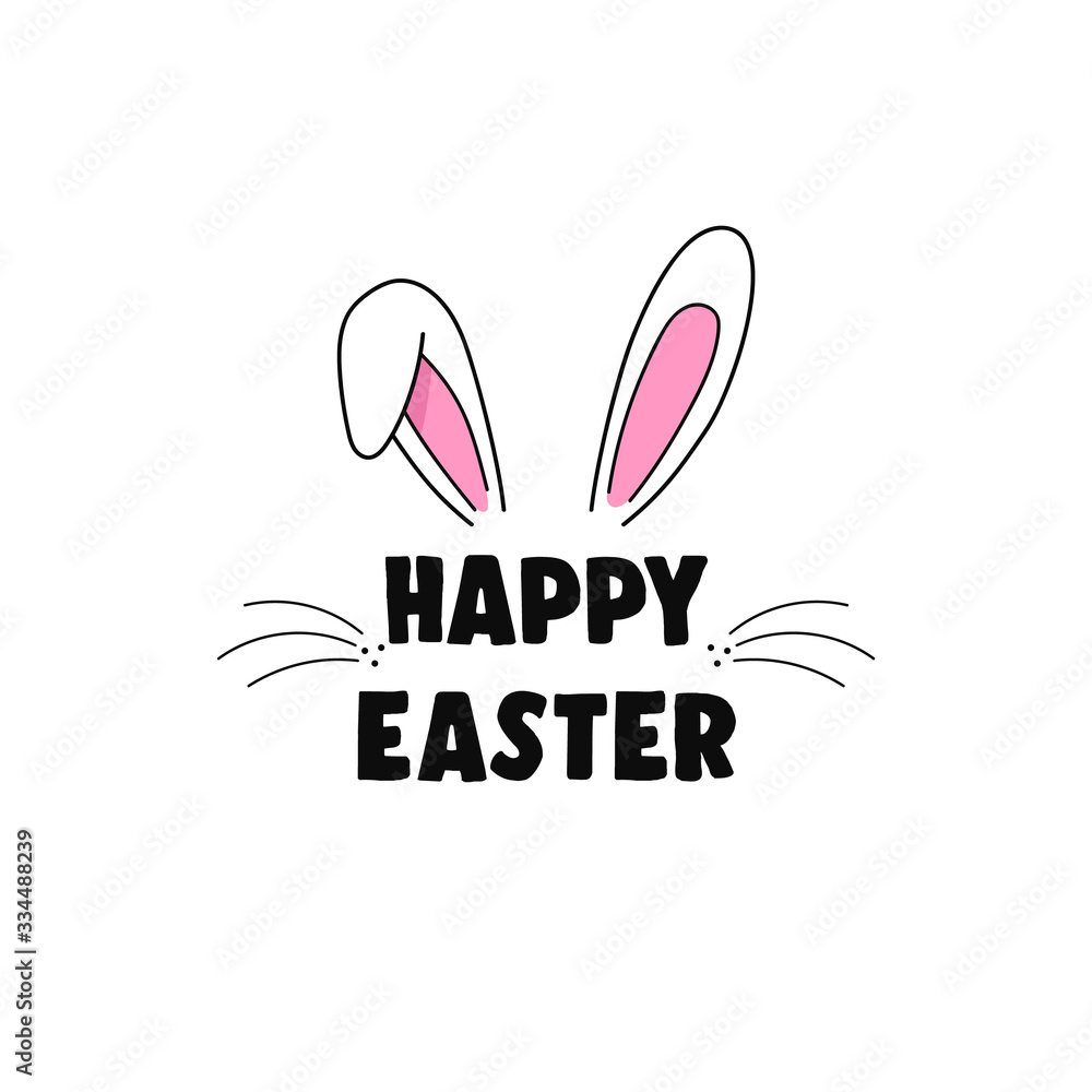 Bunny ears mask. Bunny face. Easter. Vector Bunny ears mask. Bunny face. Easter. Vector