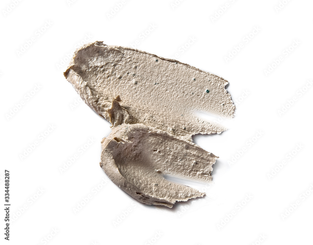 Clay mask isolated on white background Clay mask isolated on white background
