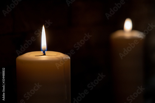 Candles in a dark bdsm room