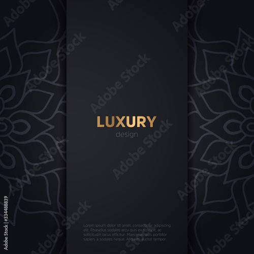 luxury mandala dark design background