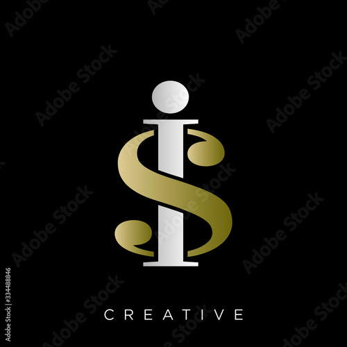 si luxury logo design vector icon