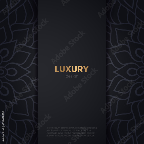 luxury mandala dark design background