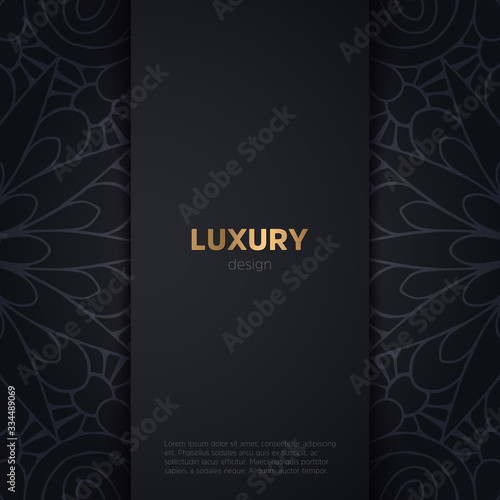 luxury mandala dark design background